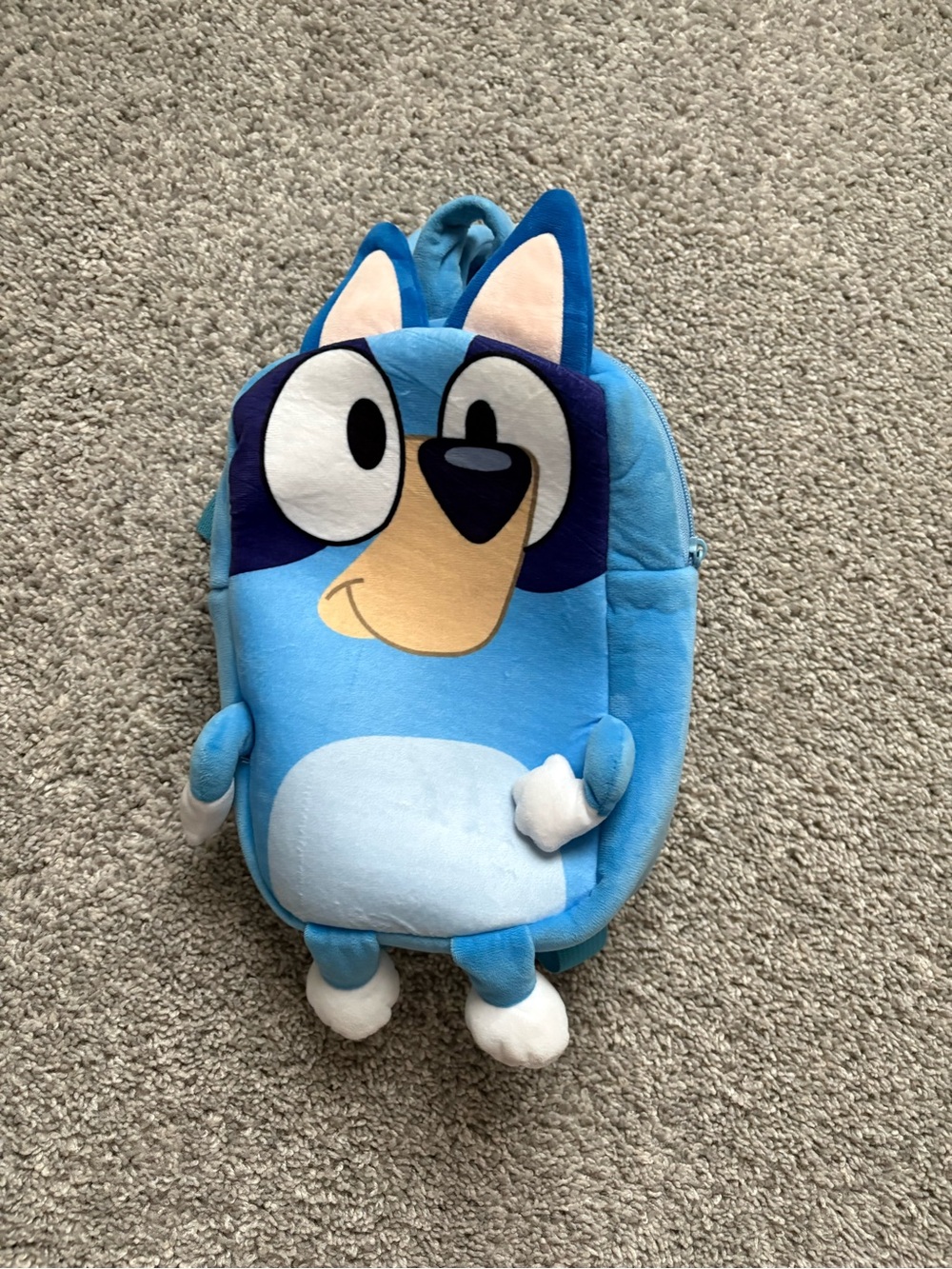 Blue Kids Plush Character Backpack - Bluey Style
